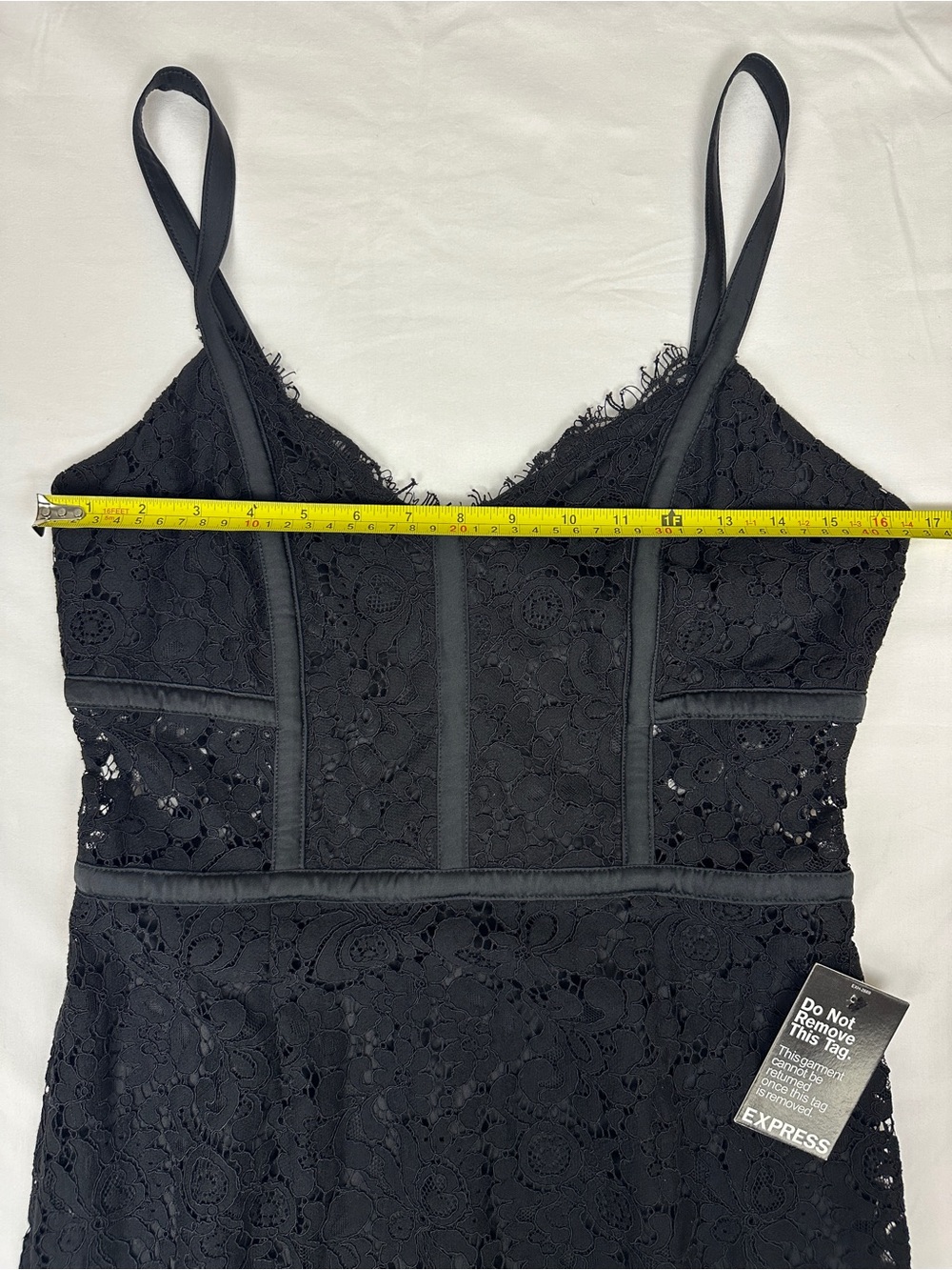 Express Floral Black Lace Corset Midi Dress Size 10 NWT - Picture 6 of 11